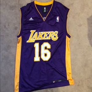 Lakers basketball jersey.